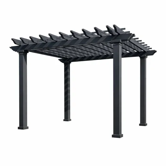 Pergola aus Aluminium 300x300 cm Anthrazit-furnzexa