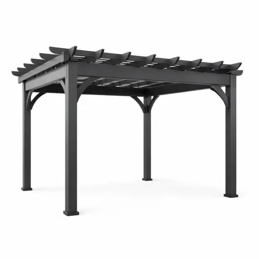 Gartenpavillon Aluminium Anthrazit 300x300x240 cm-furnzexa