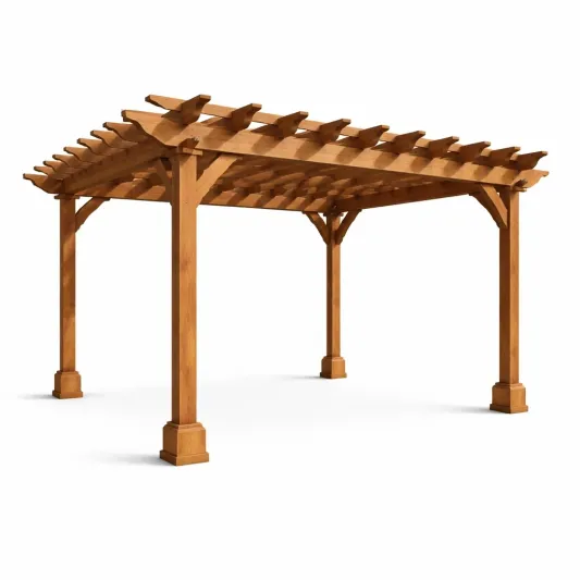 Holzpavillon Pergola aus Massivholz 400x300x250cm-furnzexa