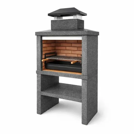 Betongrillkamin mit Edelstahl-Grillrost-furnzexa