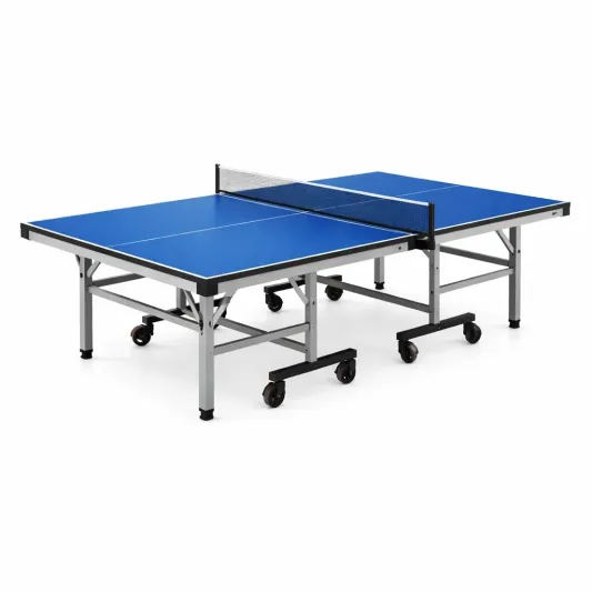 Tischtennisplatte Klappbar Indoor Blau MDF 274x152.5x76 cm-furnzexa