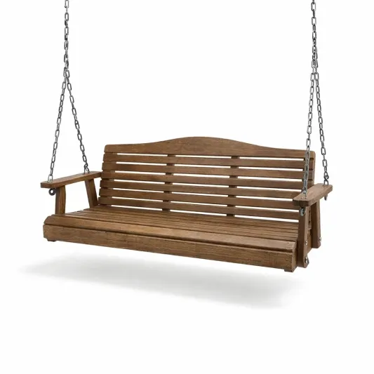Gartenschaukel aus Holz mit Stahlketten-furnzeta