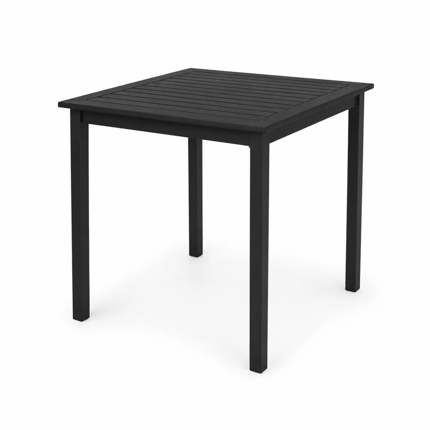 Stół ogrodowy kwadratowy czarny aluminium