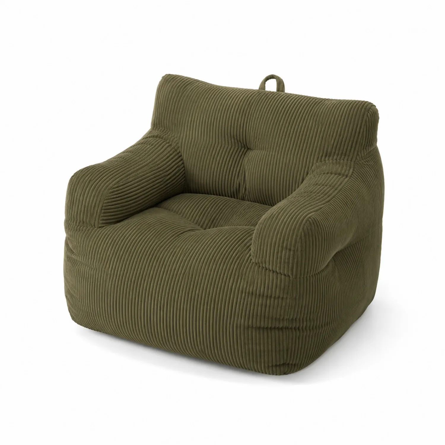 Fotel sztruksowy zielony 100x85x70 cm