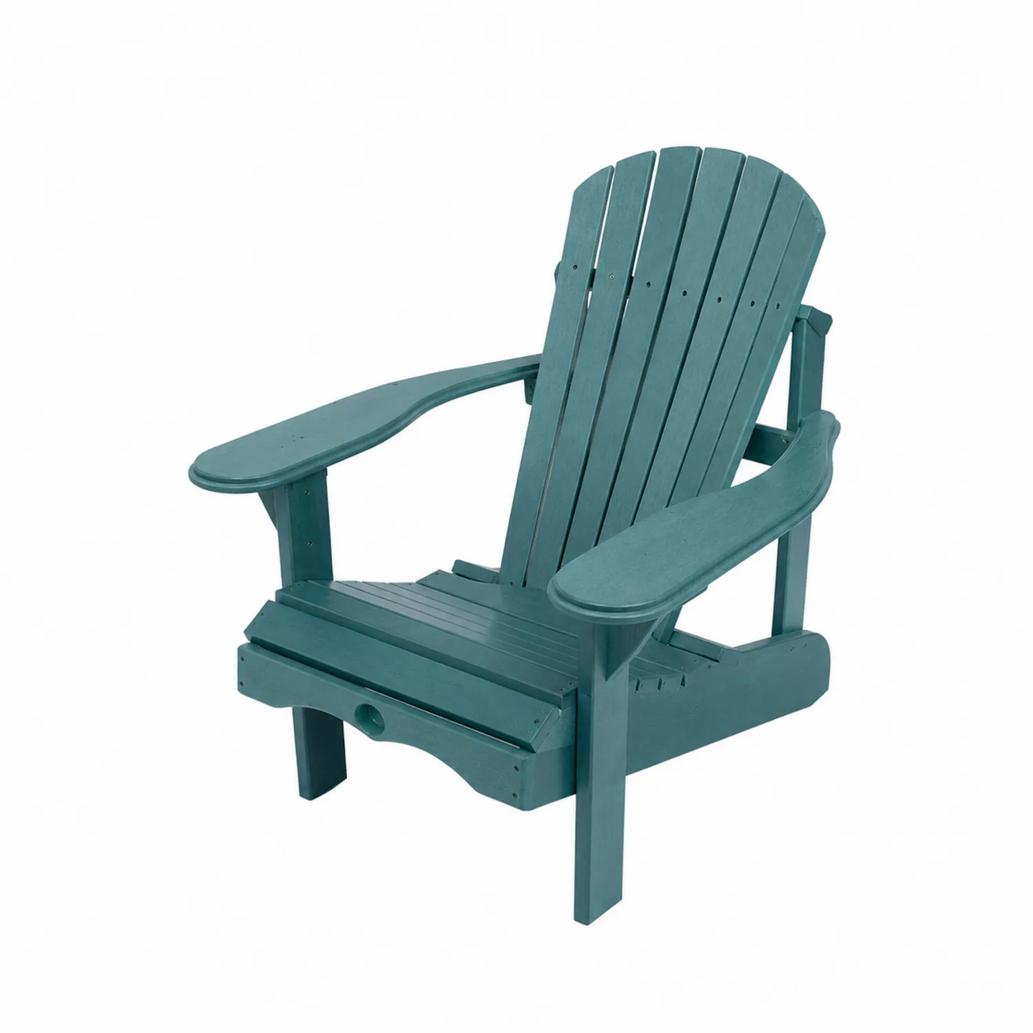 Fotel ogrodowy Adirondack z drewna w kolorze Zielonym