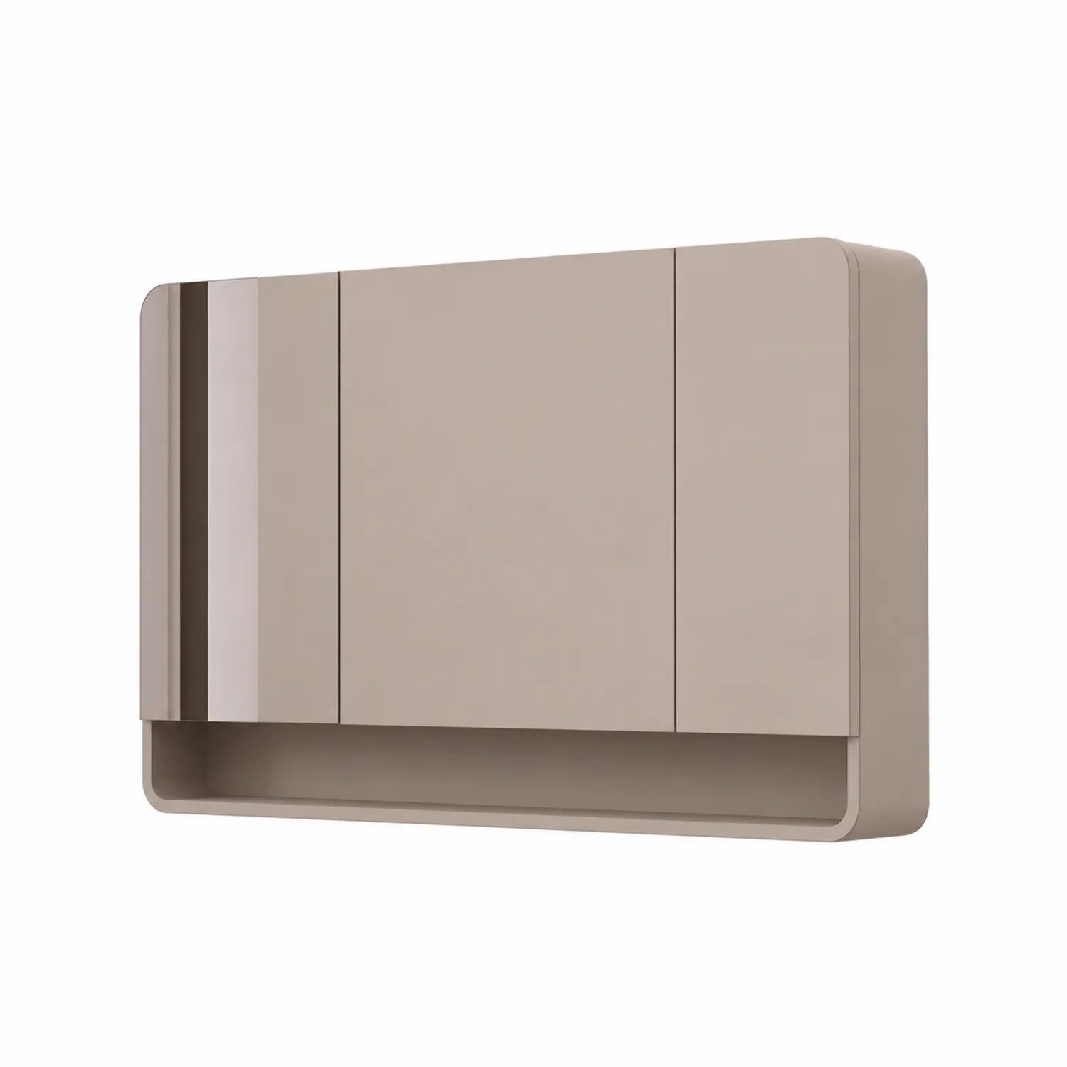 Szafka łazienkowa z lustrem MDF Beżowa 75 cm