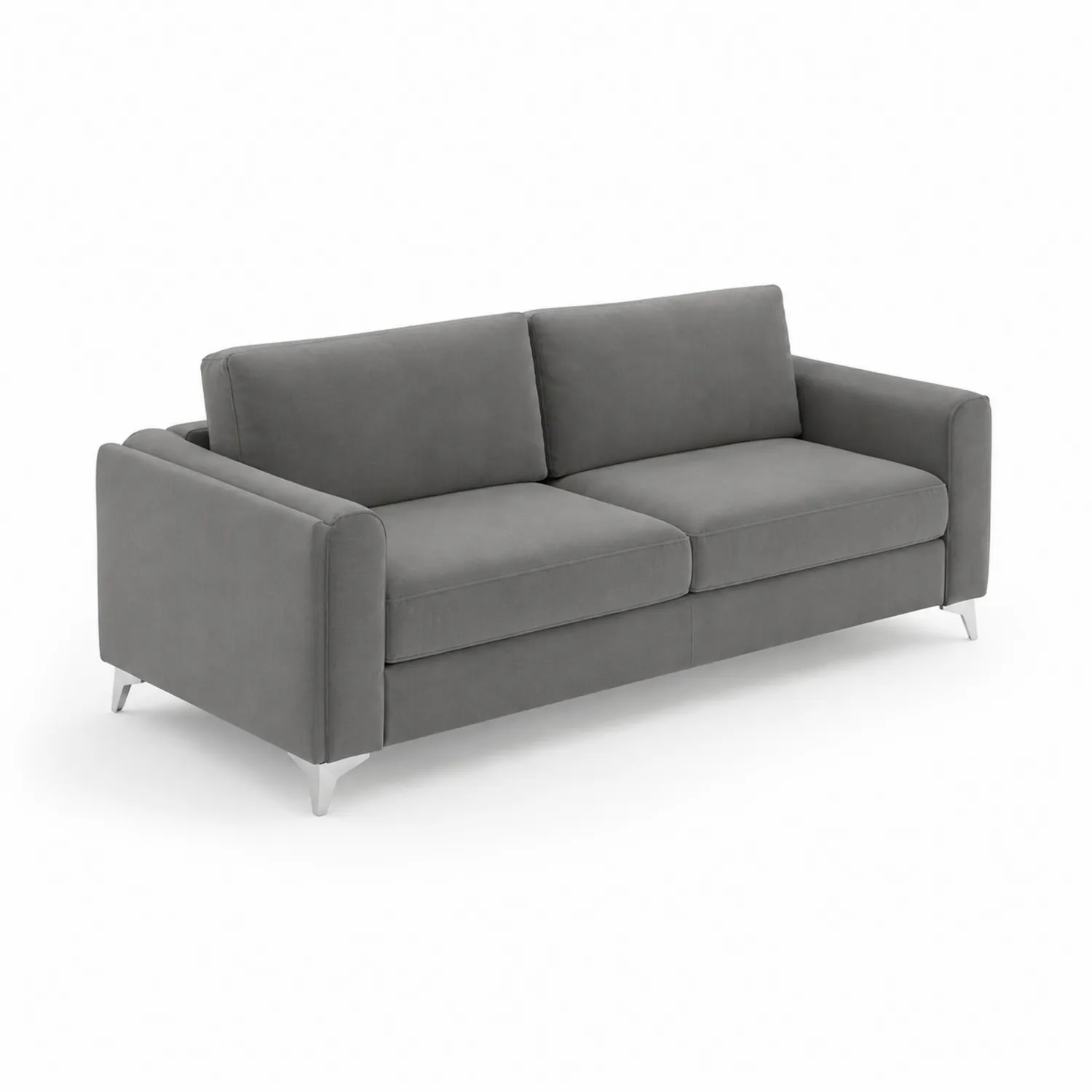 Sofa trzyosobowa z poliestru z metalowymi nogami
