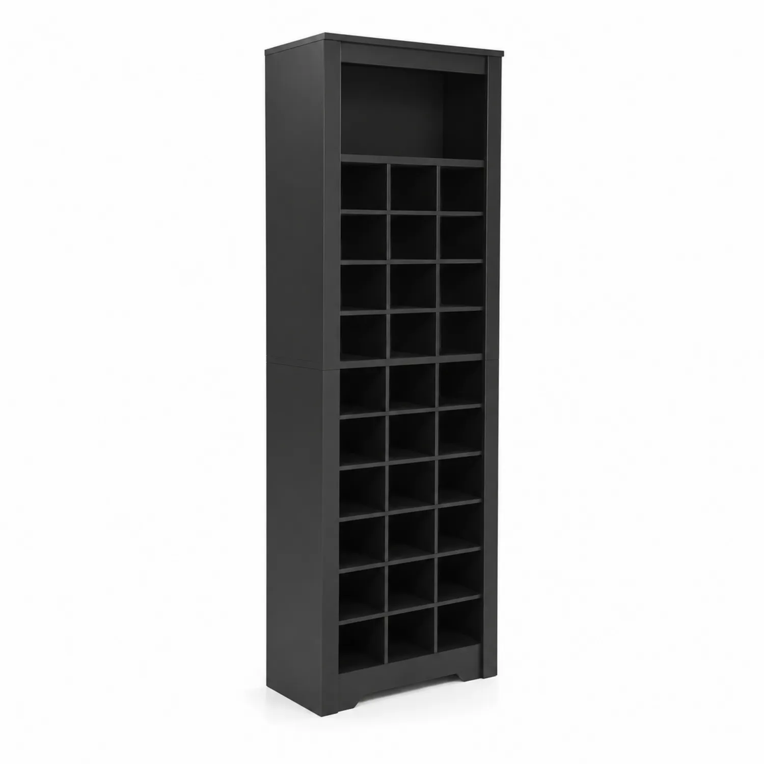 Szafka na buty z drewna inżynieryjnego czarna 25 półek 50x30x160 cm