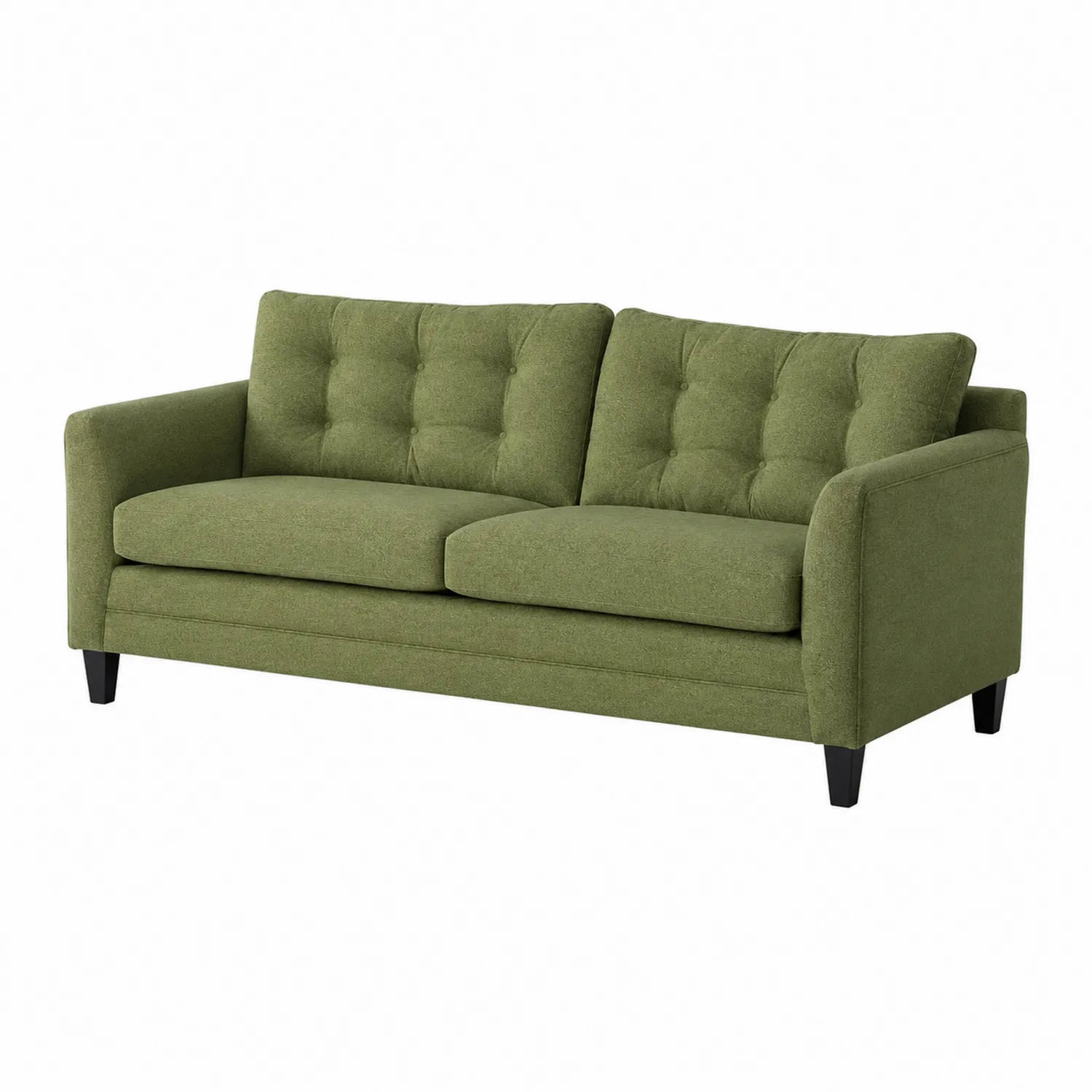 Sofa z tkaniny poliestrowej zielona 172x81x88 cm
