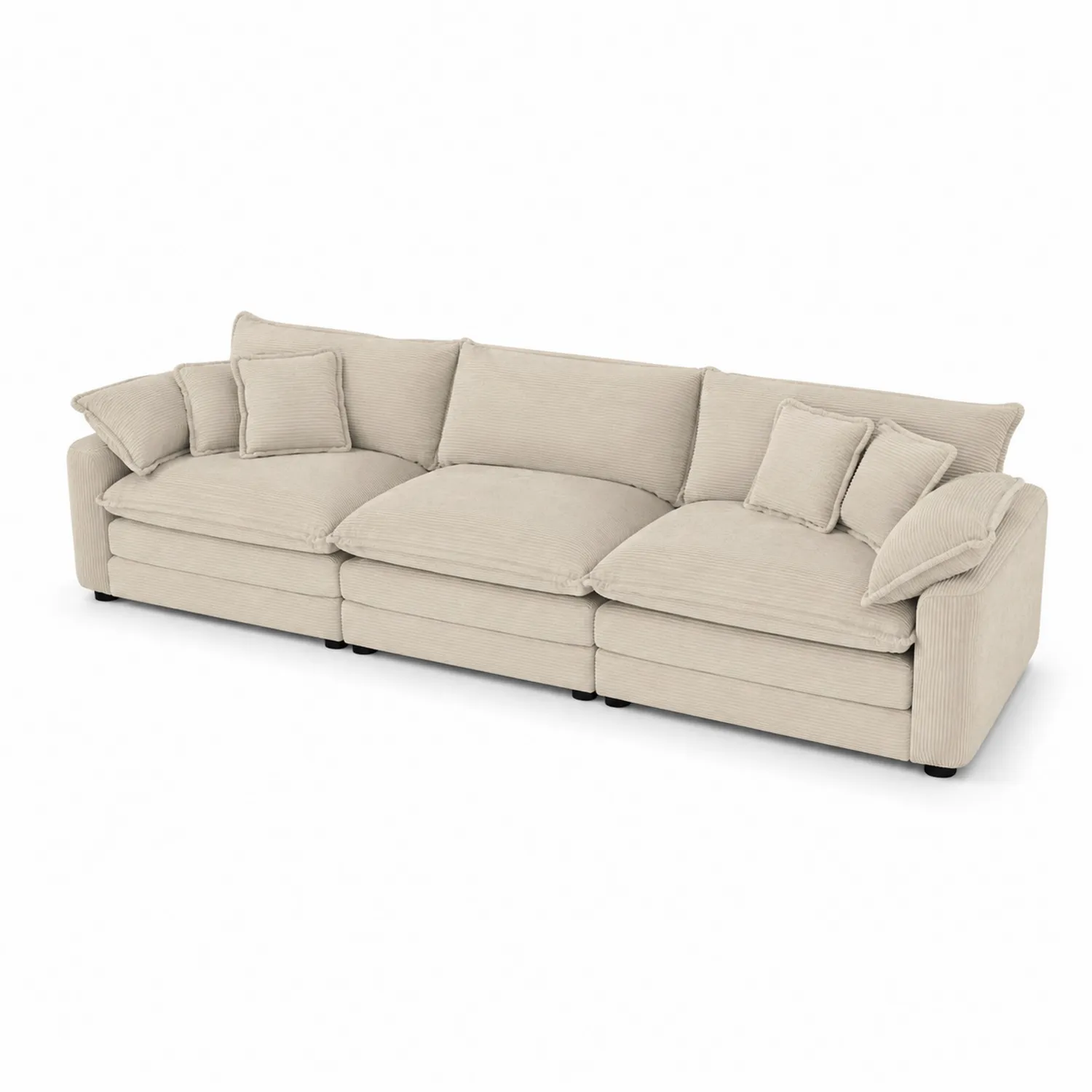 Sofa modułowa z szerokiego sztruksu 300 cm