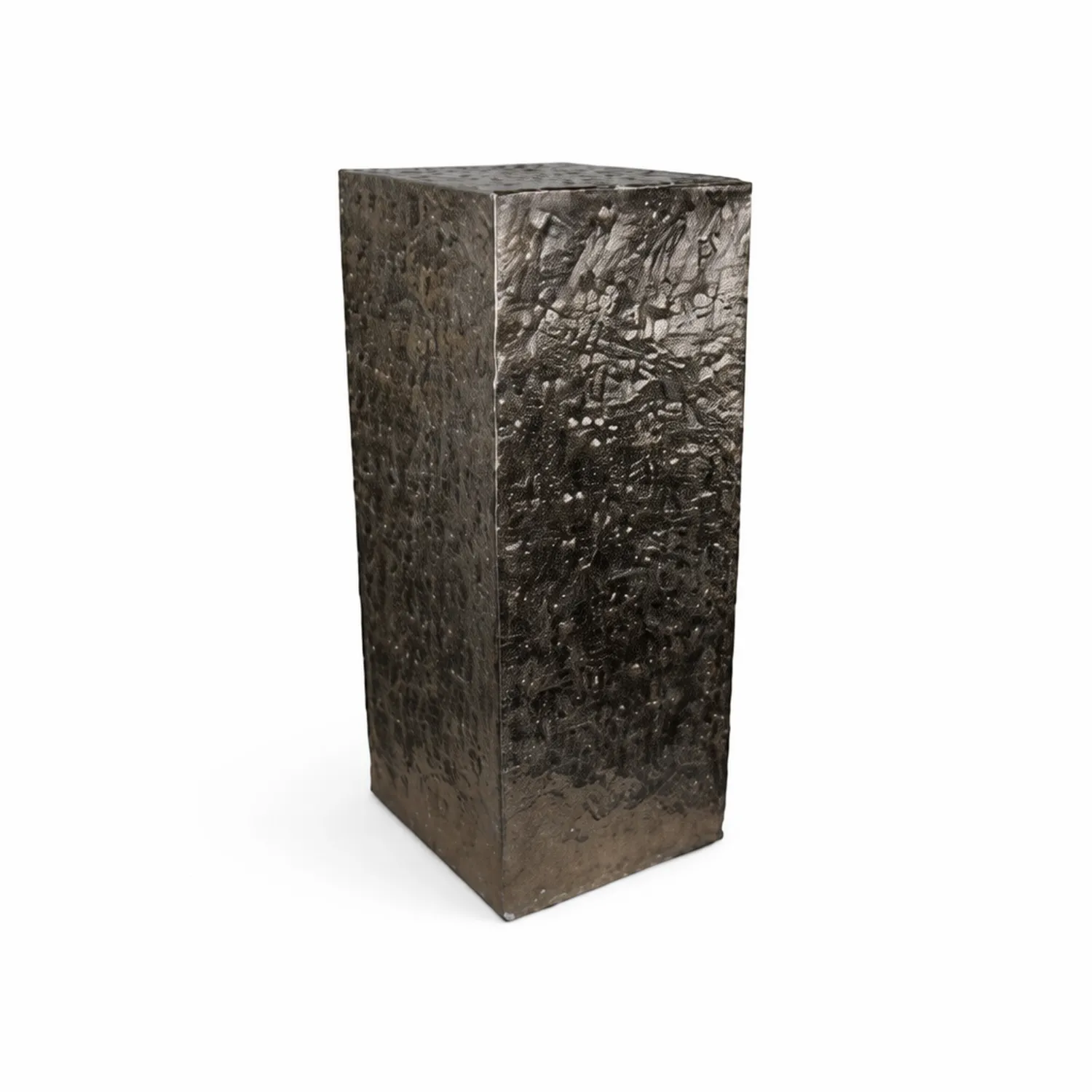 Metalowy prostokątny stolik boczny Czarny 30x30x80 cm