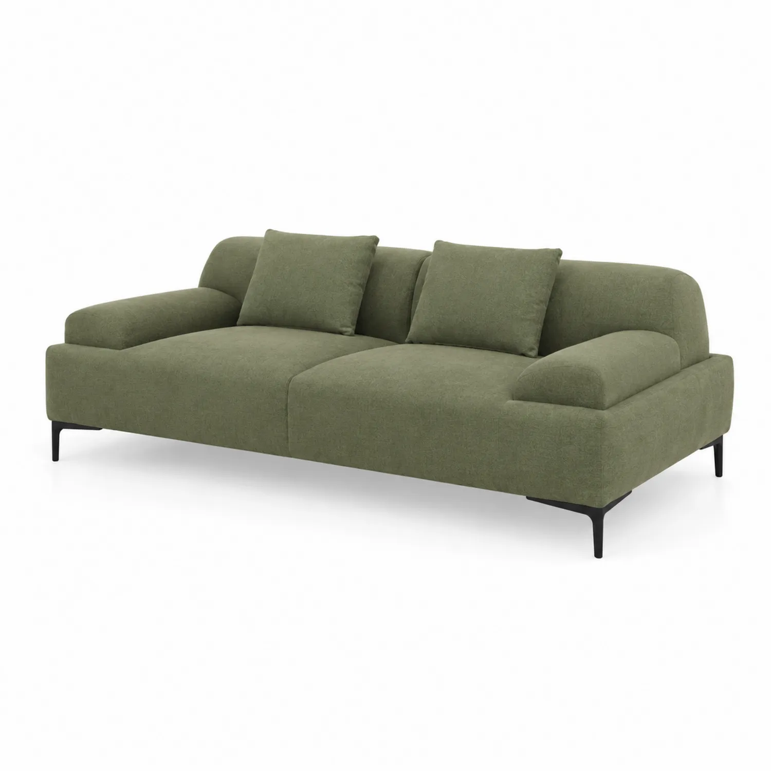 Sofa 3-osobowa Zielona Poliesterowa