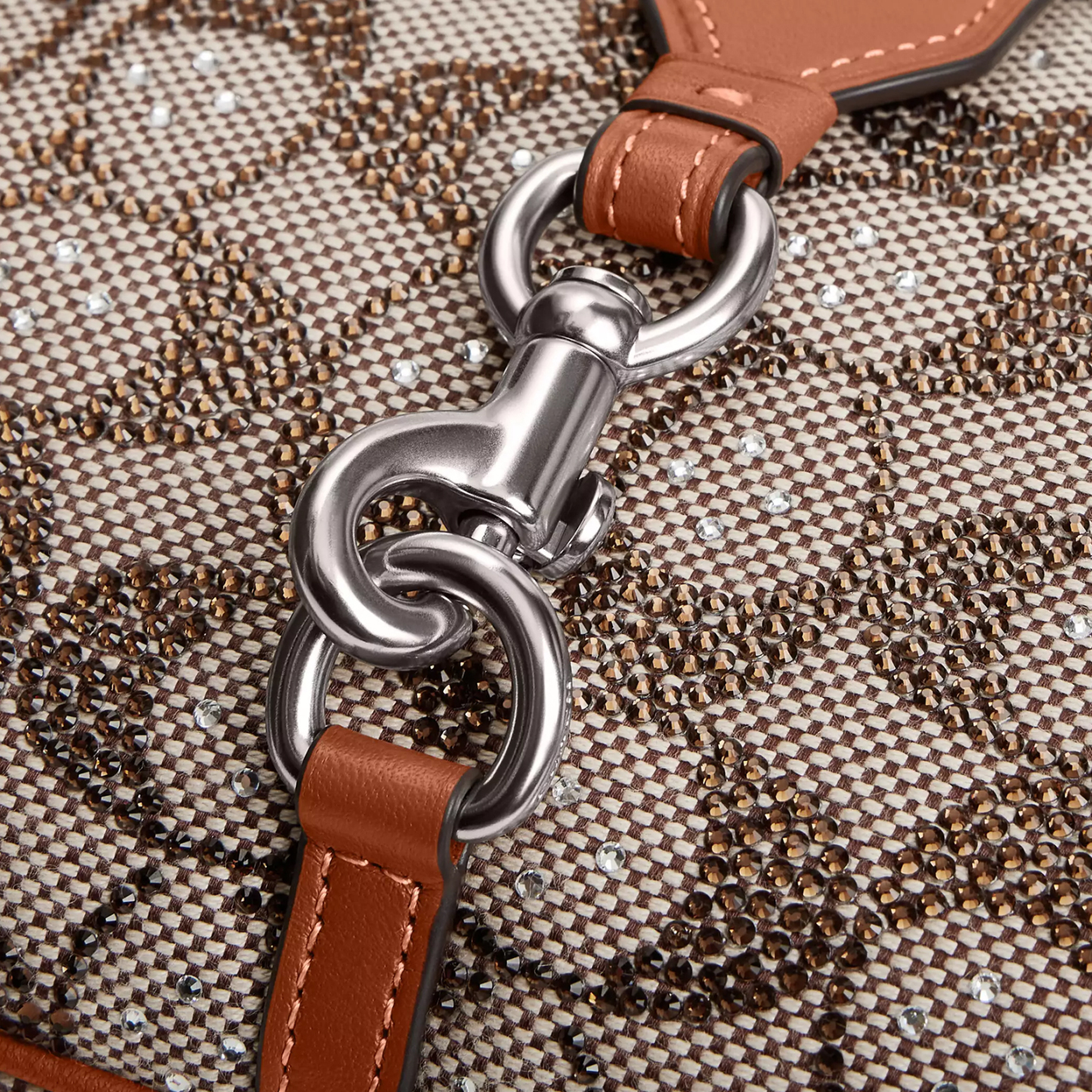 Hamptons Hobo Bag In Crystal Signature Jacquard