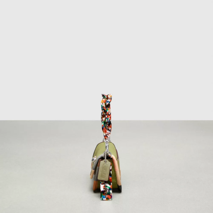 Mini Wavy Dinky Bag With Colorful Binding In Upcrafted Leather