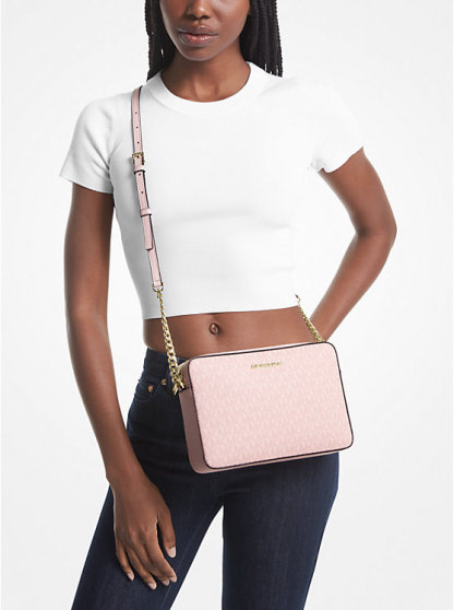 Jet Set Large Printed Logo Crossbody Bag