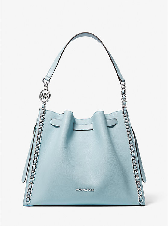 Mina Large Chain Shoulder Bag - VISTA BLUE