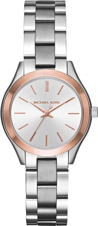 Michael Kors Slim Runway Women's Watch, Stainless Steel Bracelet Watch for Women