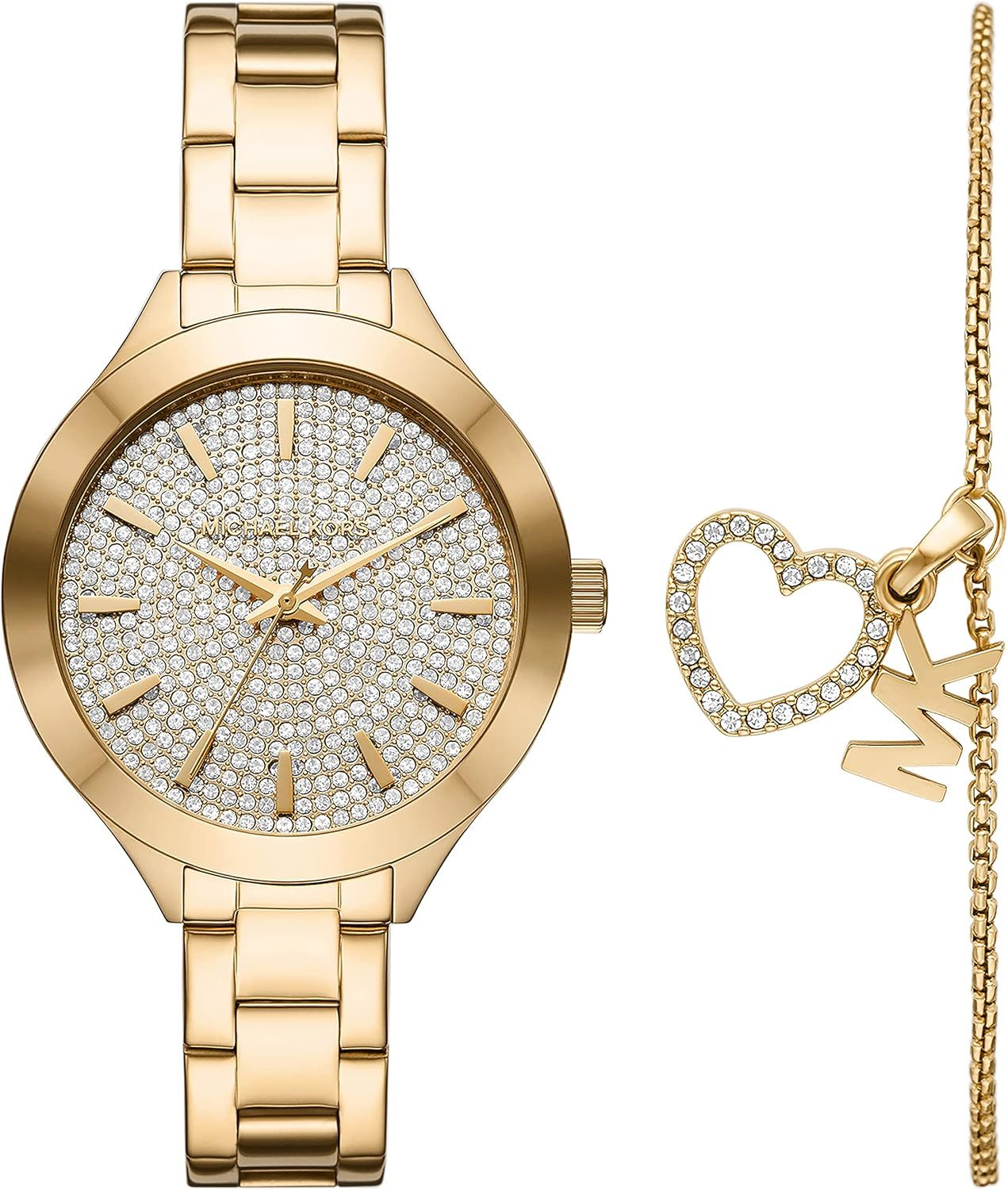 Michael Kors Slim Runway Women's Watch, Stainless Steel Bracelet Watch for Women