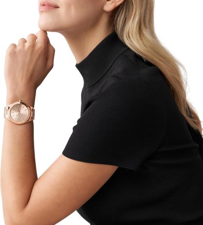 Michael Kors Slim Runway Women's Watch, Stainless Steel Bracelet Watch for Women