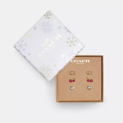 Signature Cherry Heart Earrings Set