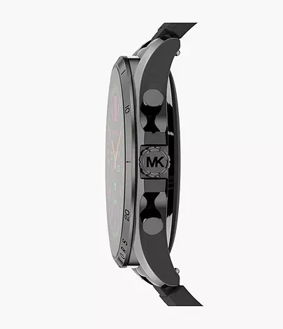 Michaethtl Kors Gen 6 Bradshaw Rose Gold-Tone Stainless Steel Smartwatch Black