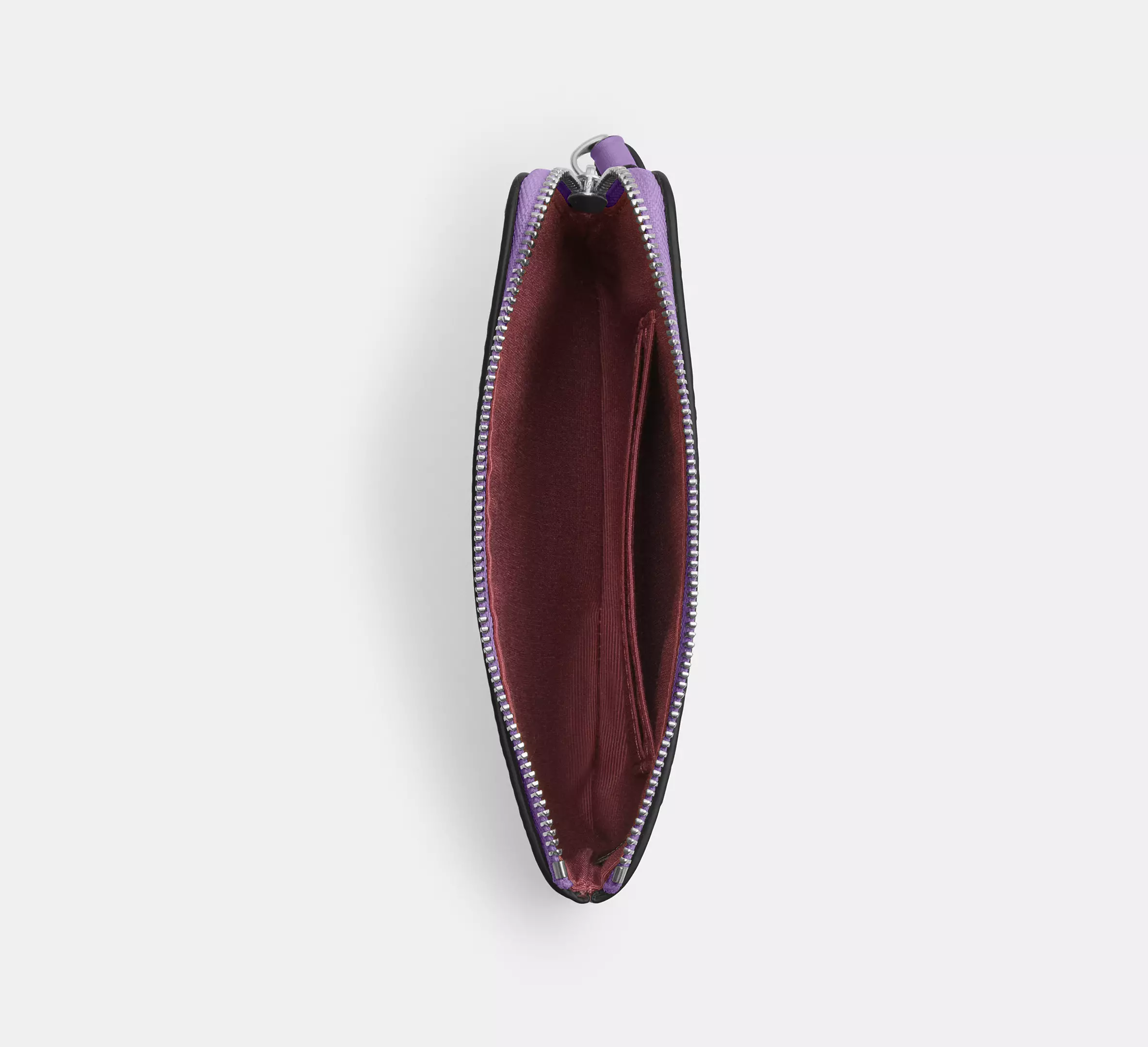 Corner Zip Wristlet In Signature Canvas Silver/Iris