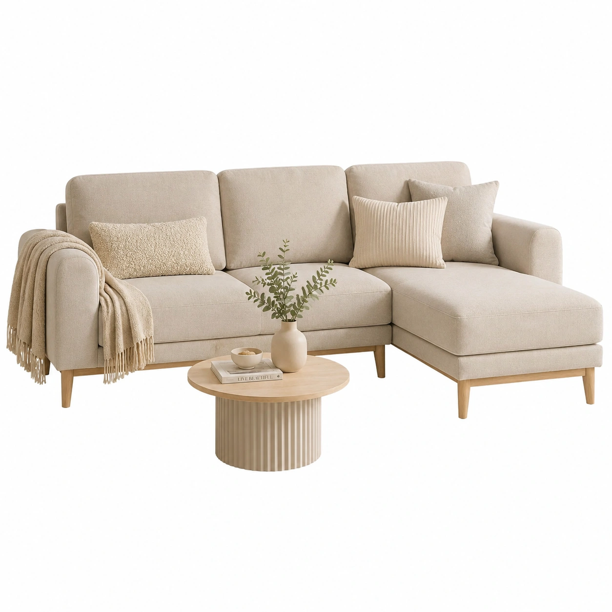 Sofa modular nordico beige con chaise longue-zenithfurni