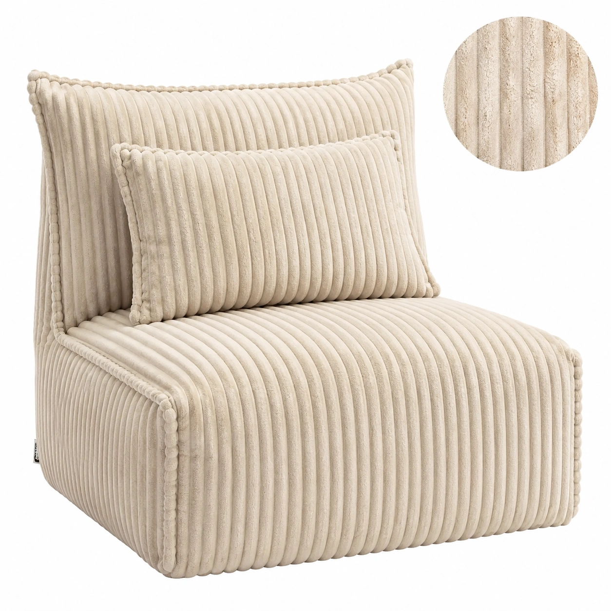 Sillon Bajo Textura Suave Beige Arena-zenithfurni