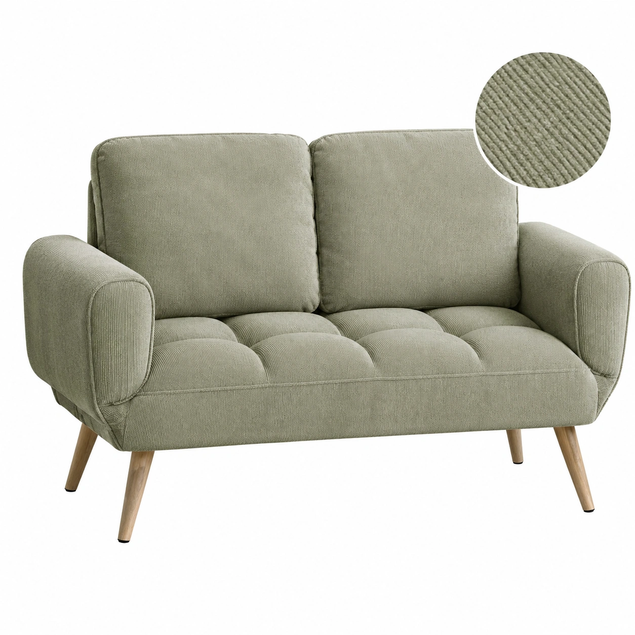 Sofa de dos plazas con respaldo acolchado-zenithfurni