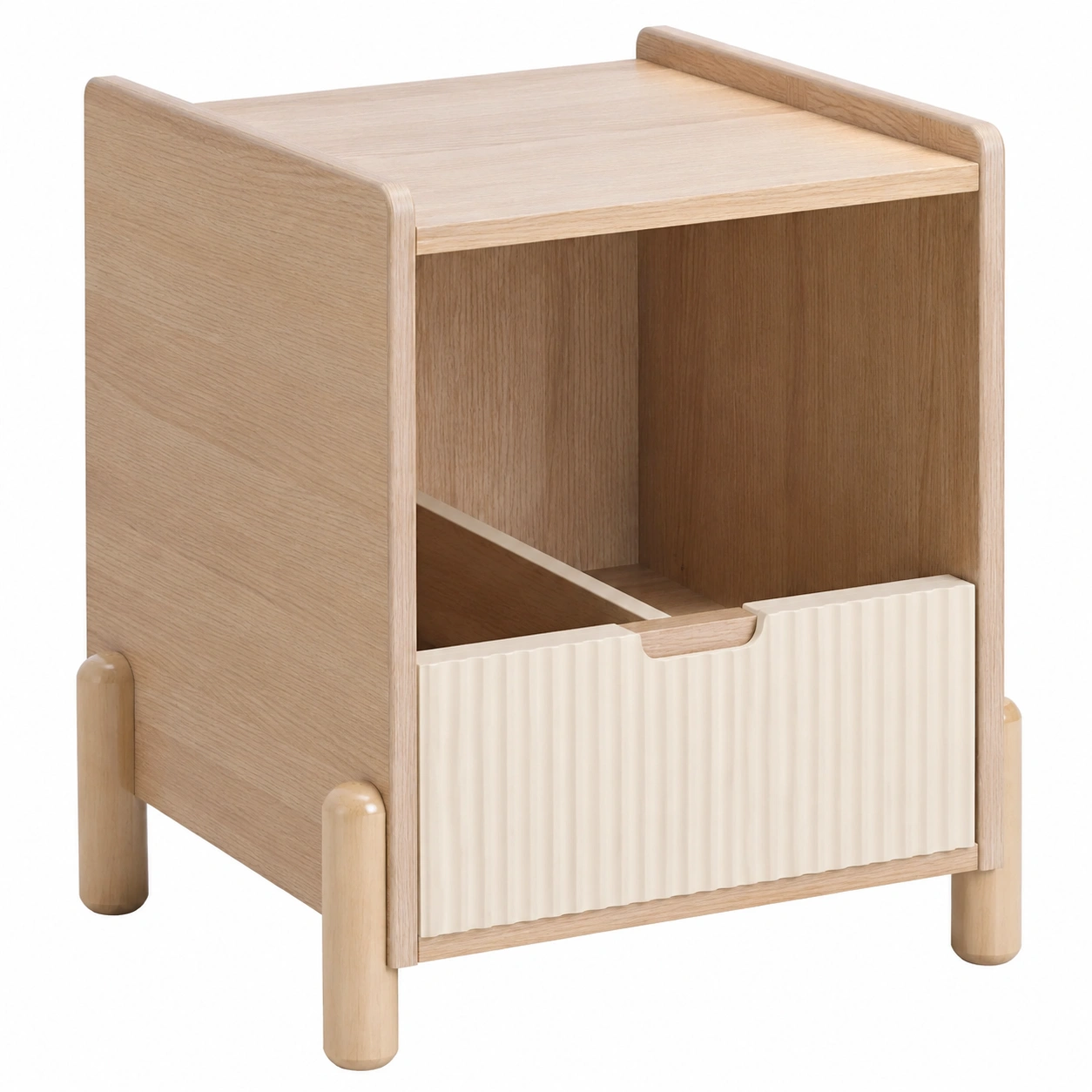 Mesita auxiliar infantil de madera natural-modveraliving