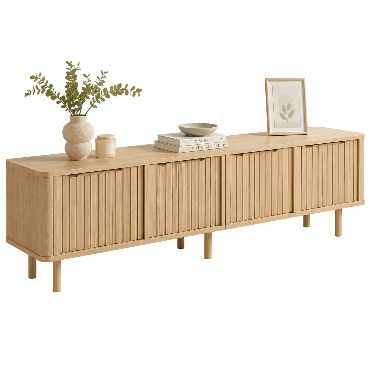 Mueble TV Minimalista de Roble Claro-modveraliving