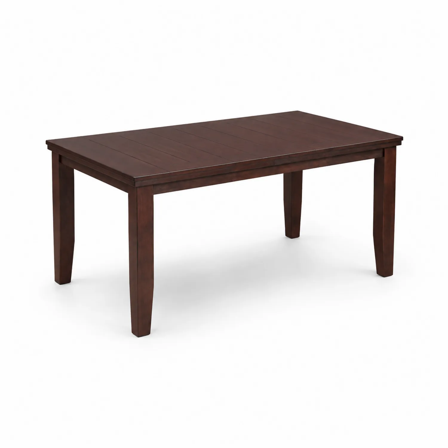 Mesa de comedor rectangular de madera maciza marrón 150 cm x 90 cm x 75 cm