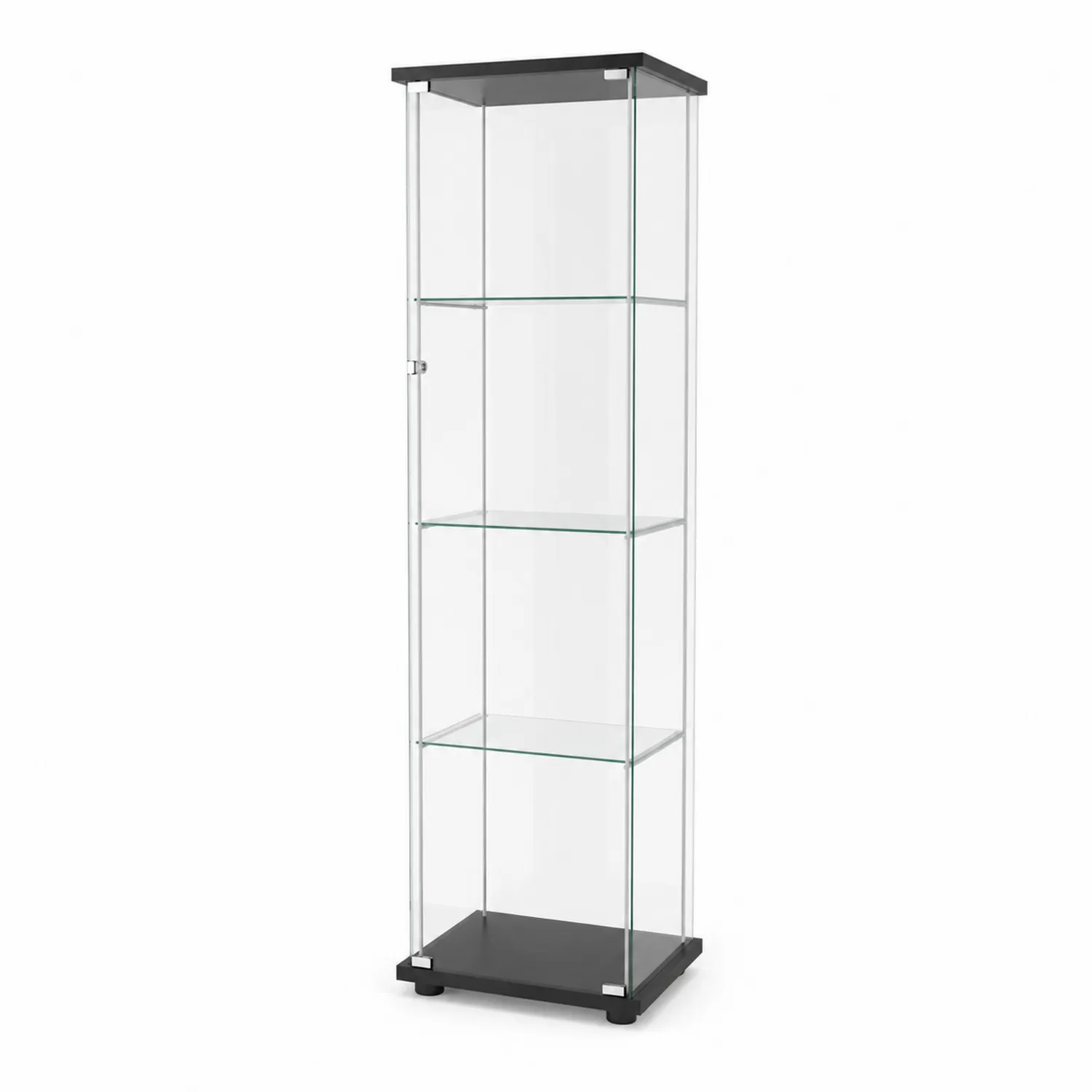 Vitrina de Vidrio Templado con Estantes de MDF 160x40x40 cm