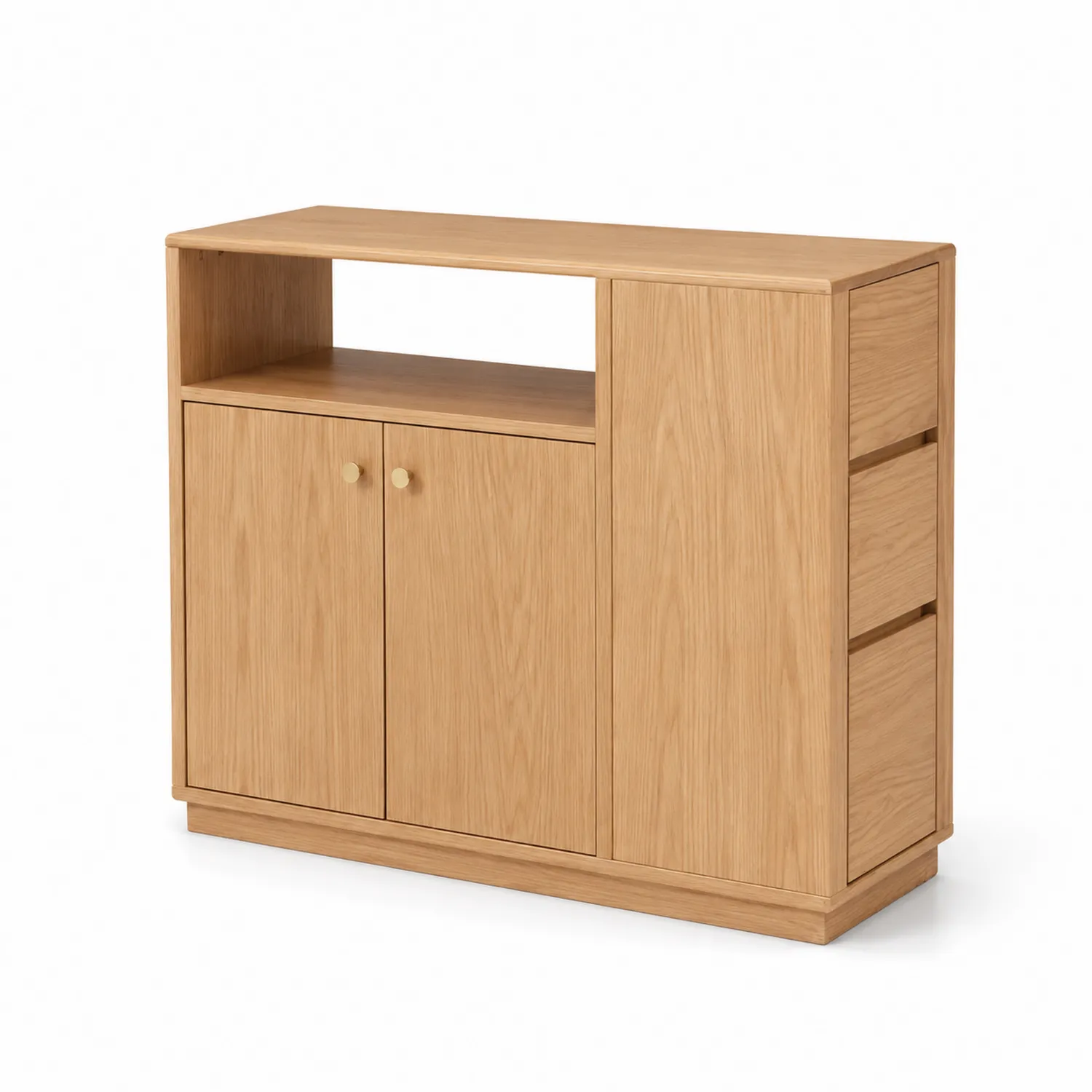 Aparador de madera con 2 puertas y 3 cajones 100x40x85cm