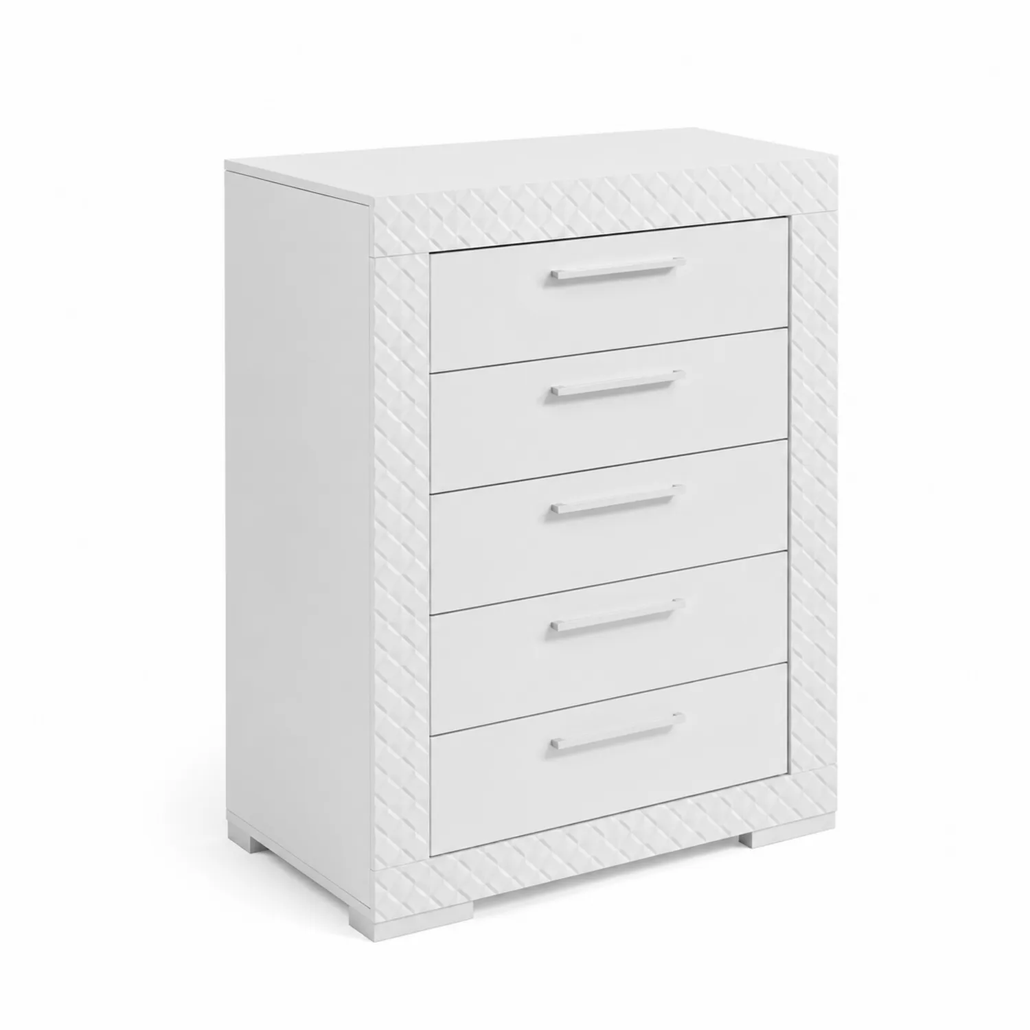Cajonera de MDF Blanca con 5 Cajones 110x80x40 cm