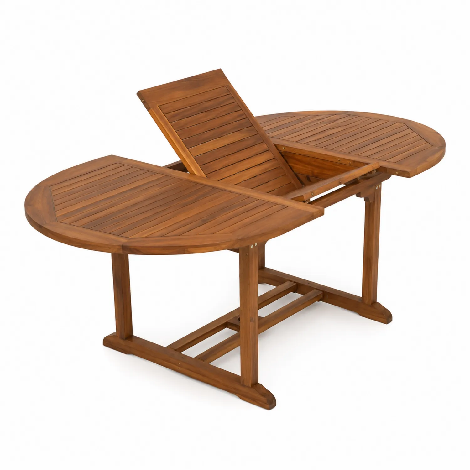 Mesa de comedor exterior extensible de madera de acacia