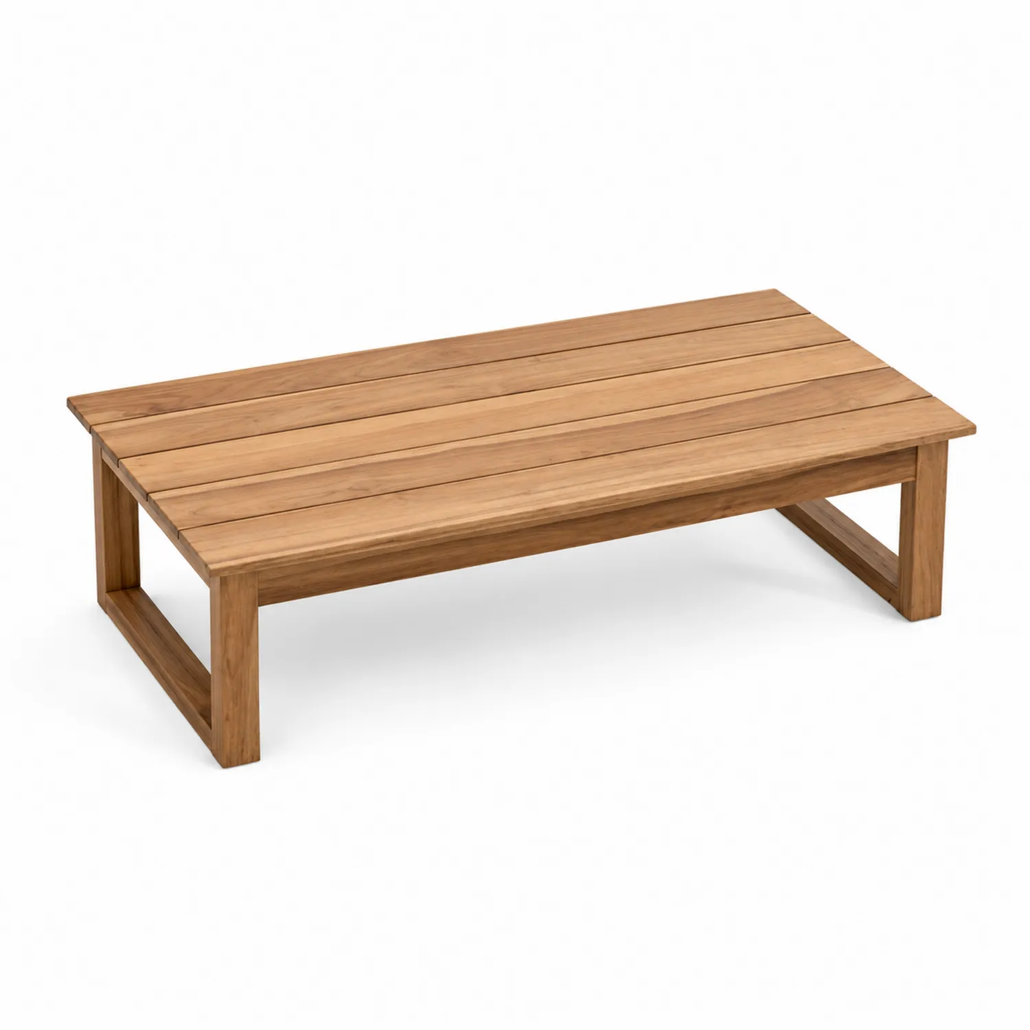 Mesa baja de madera de teca para exterior 120x60x30 cm