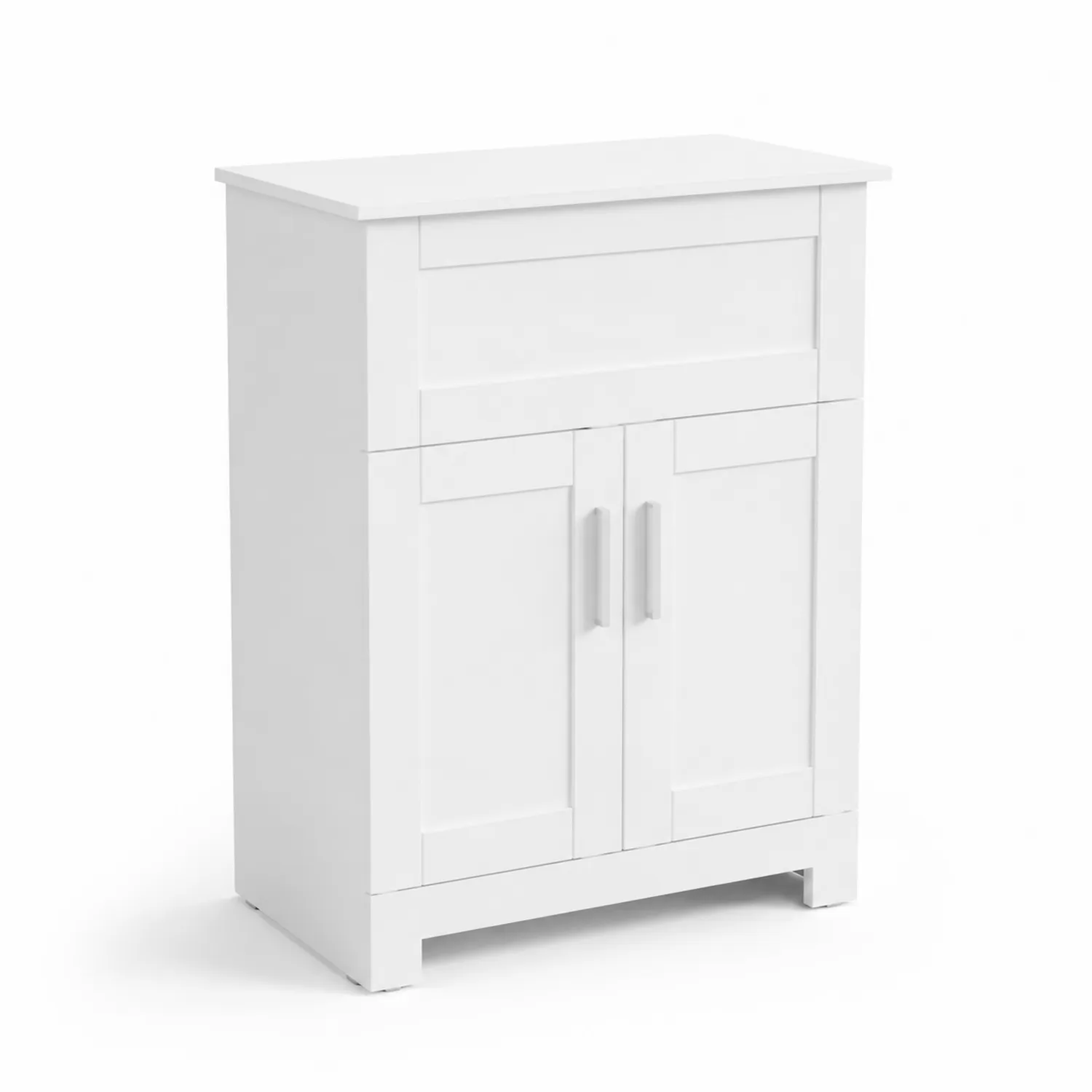 Armario de Madera Blanco de Doble Puerta 80x60x30 cm