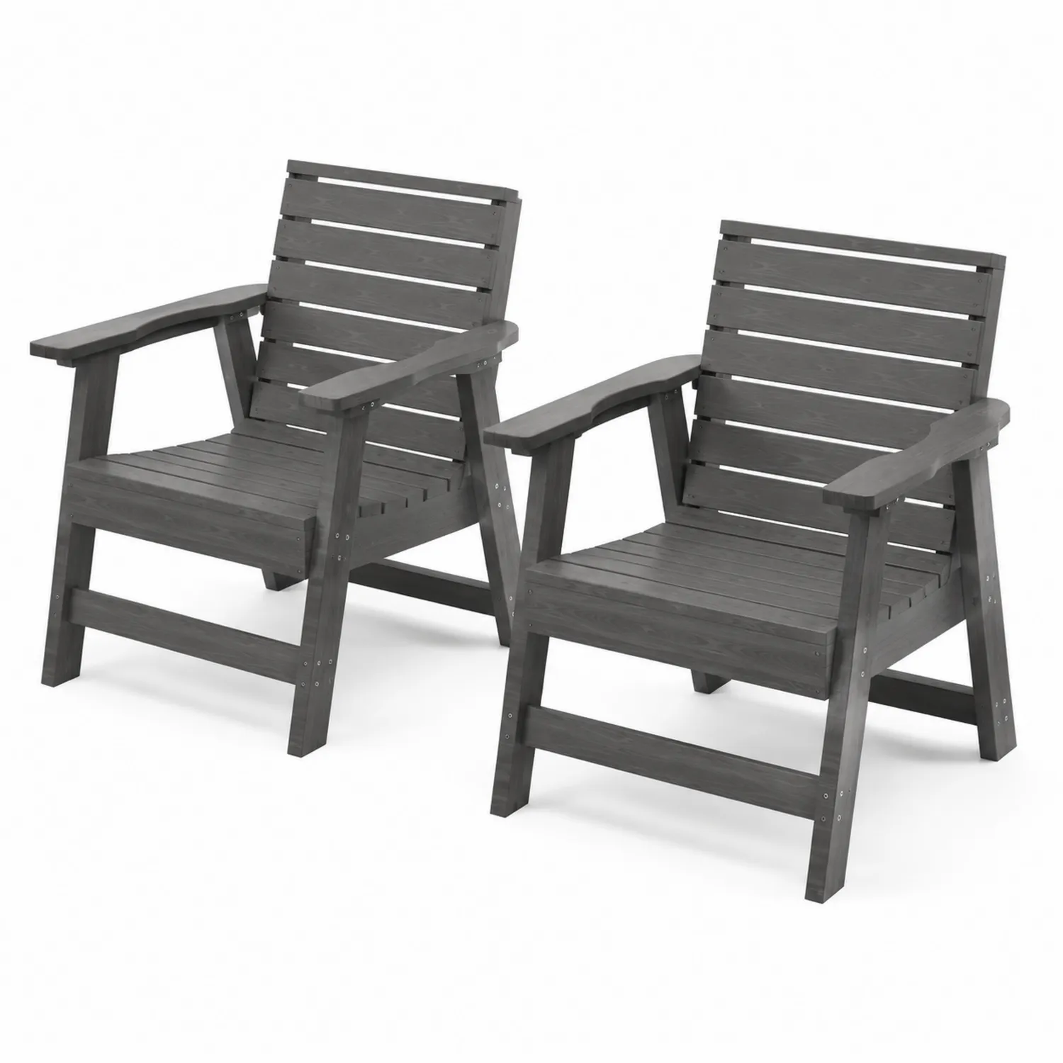 Conjunto de 2 sillones de madera
