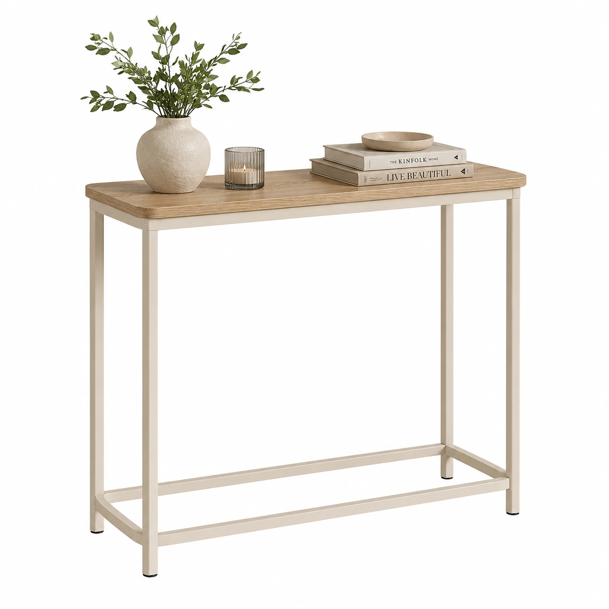Mesa consola minimalista beige arena-nordivanahome