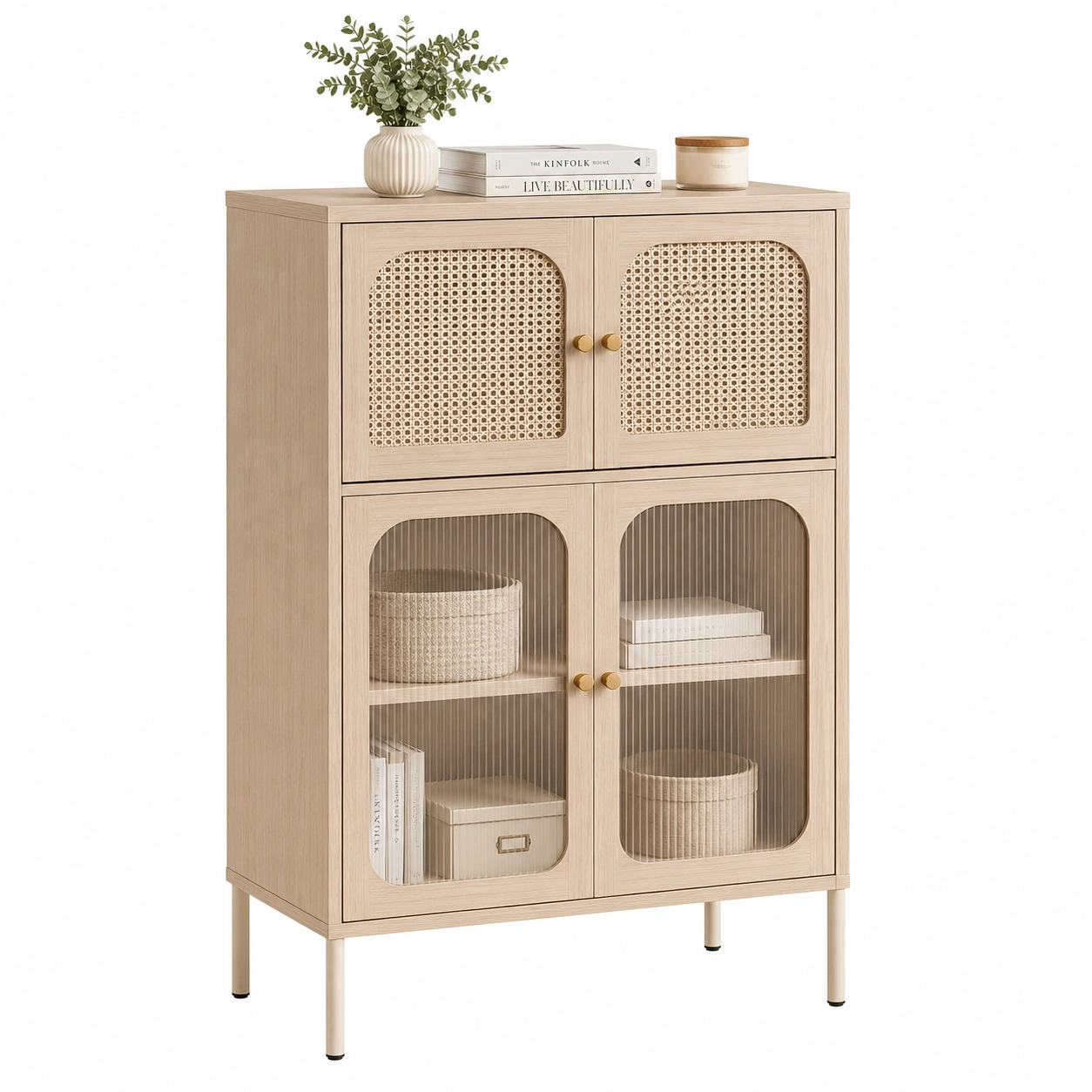 Vitrina Nordica de Madera Clara-nordivanahome