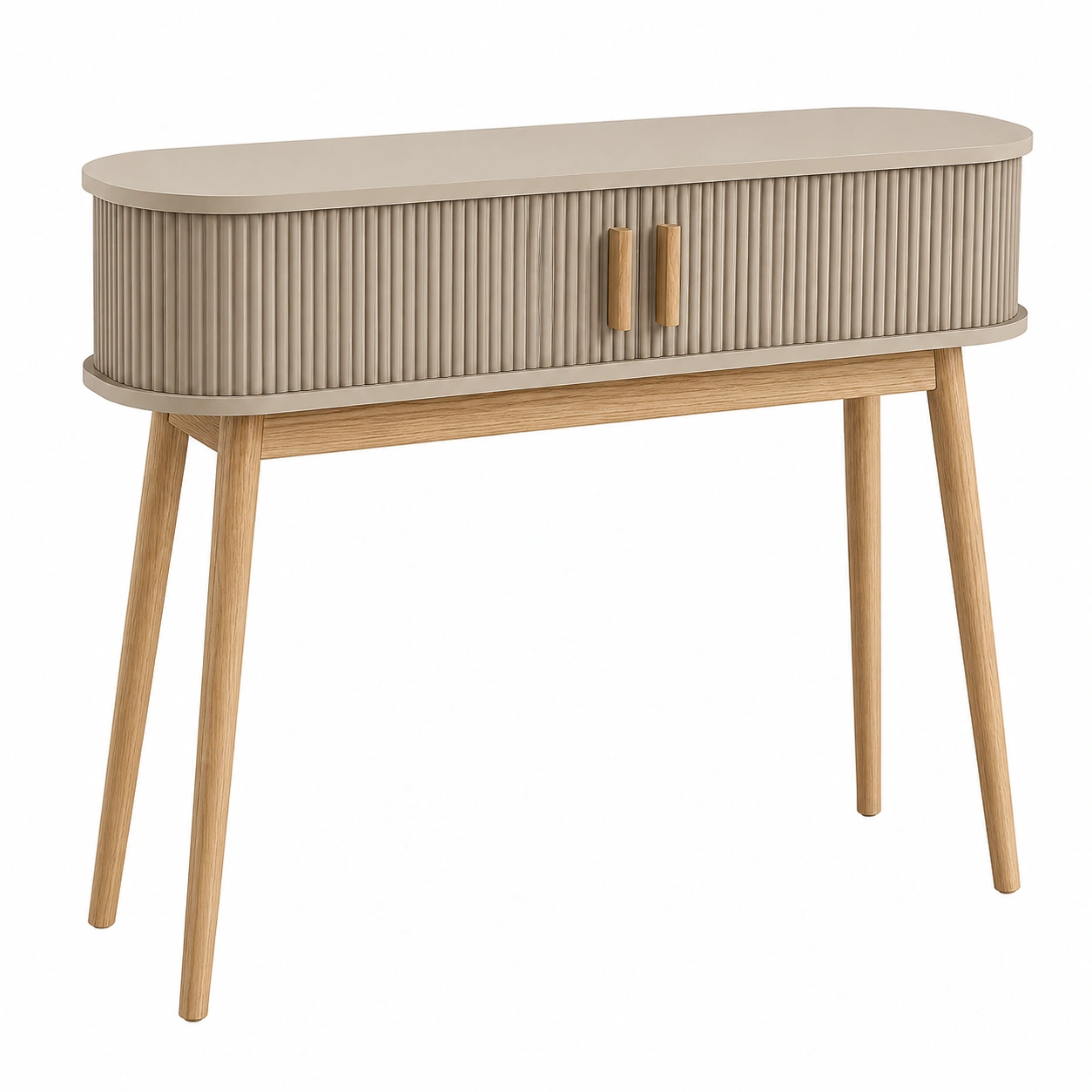 Consola minimalista en beige arena elegante-vivamobel