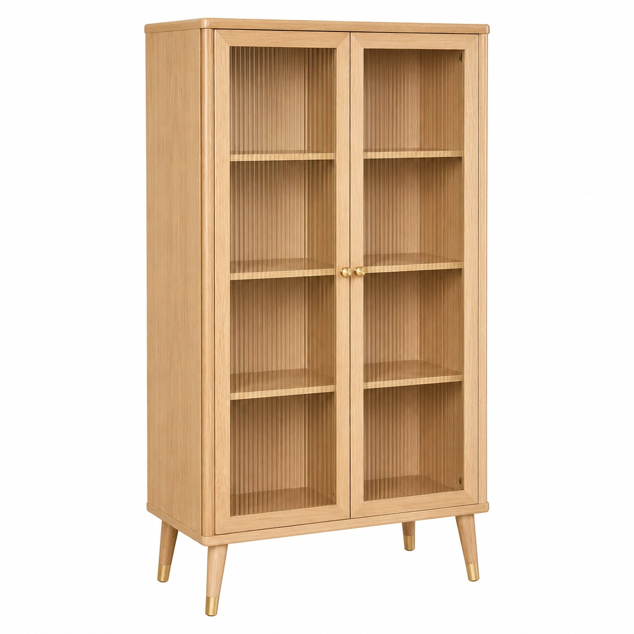 Vitrina de madera natural con encanto atemporal-vivamobel