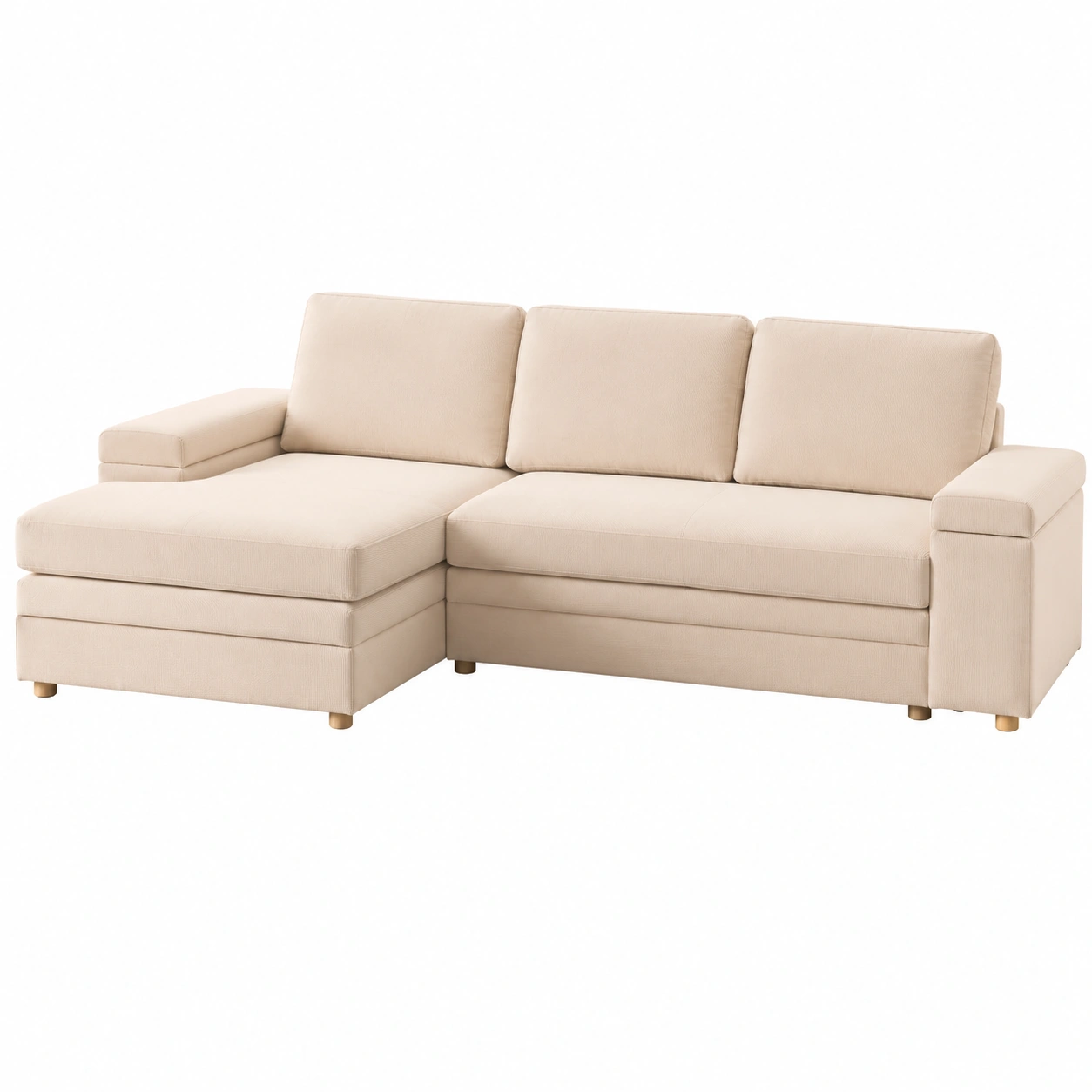 Sofa chaise longue beige para tardes de descanso con estilo contemporaneo-vivamobel