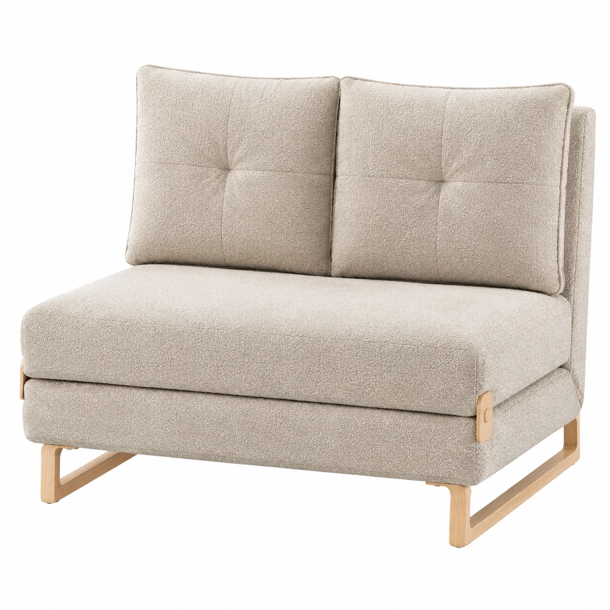 Sillon individual convertible gris claro-vivamobel