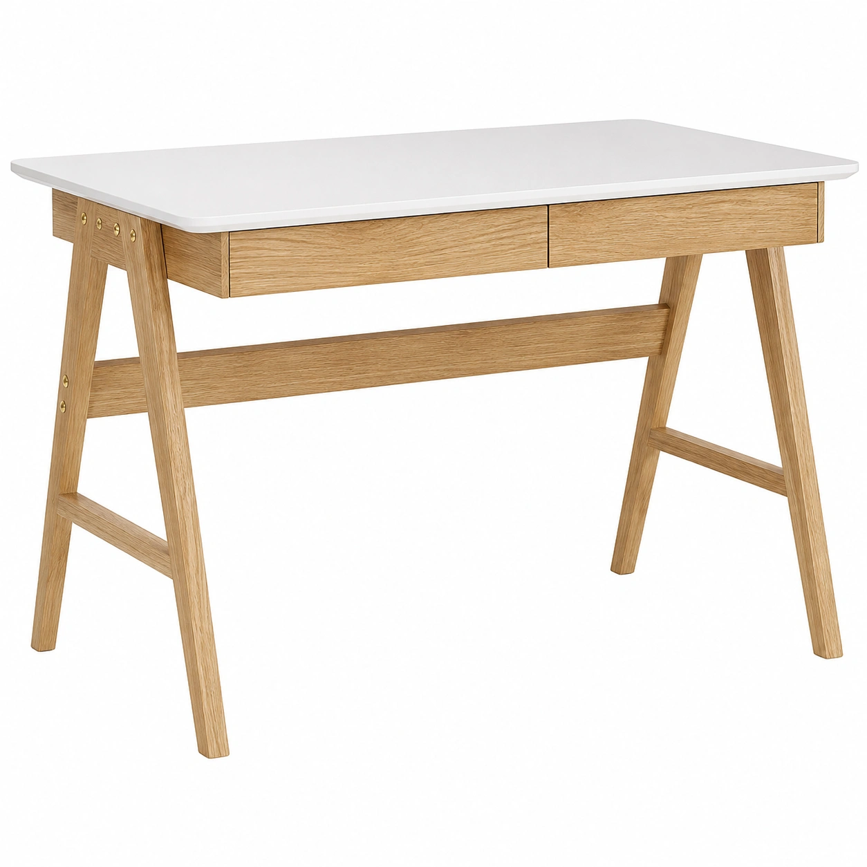 Escritorio Blanco y madera natural-nordicaurahome