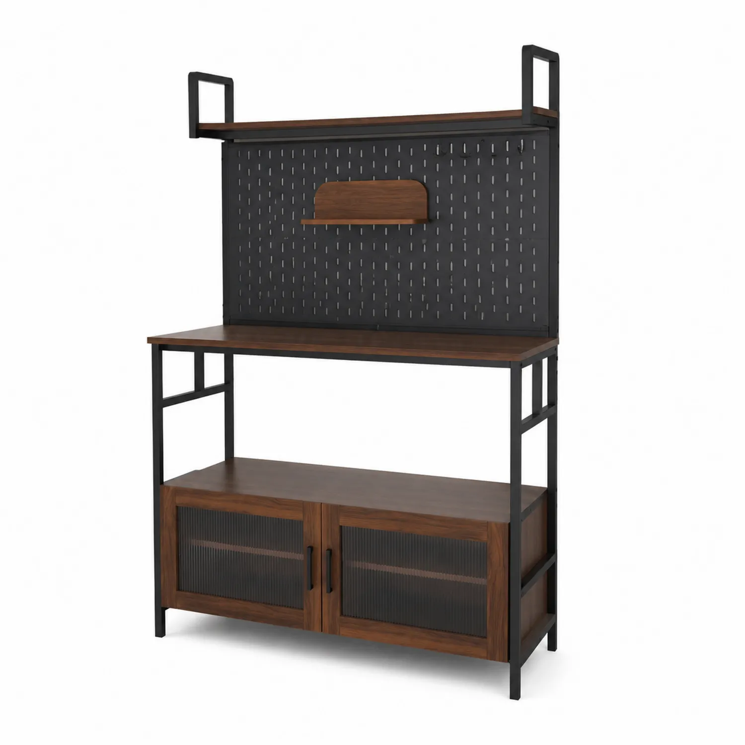 Kuchenna szafka z drewnem i metalem 120x40x180 cm
