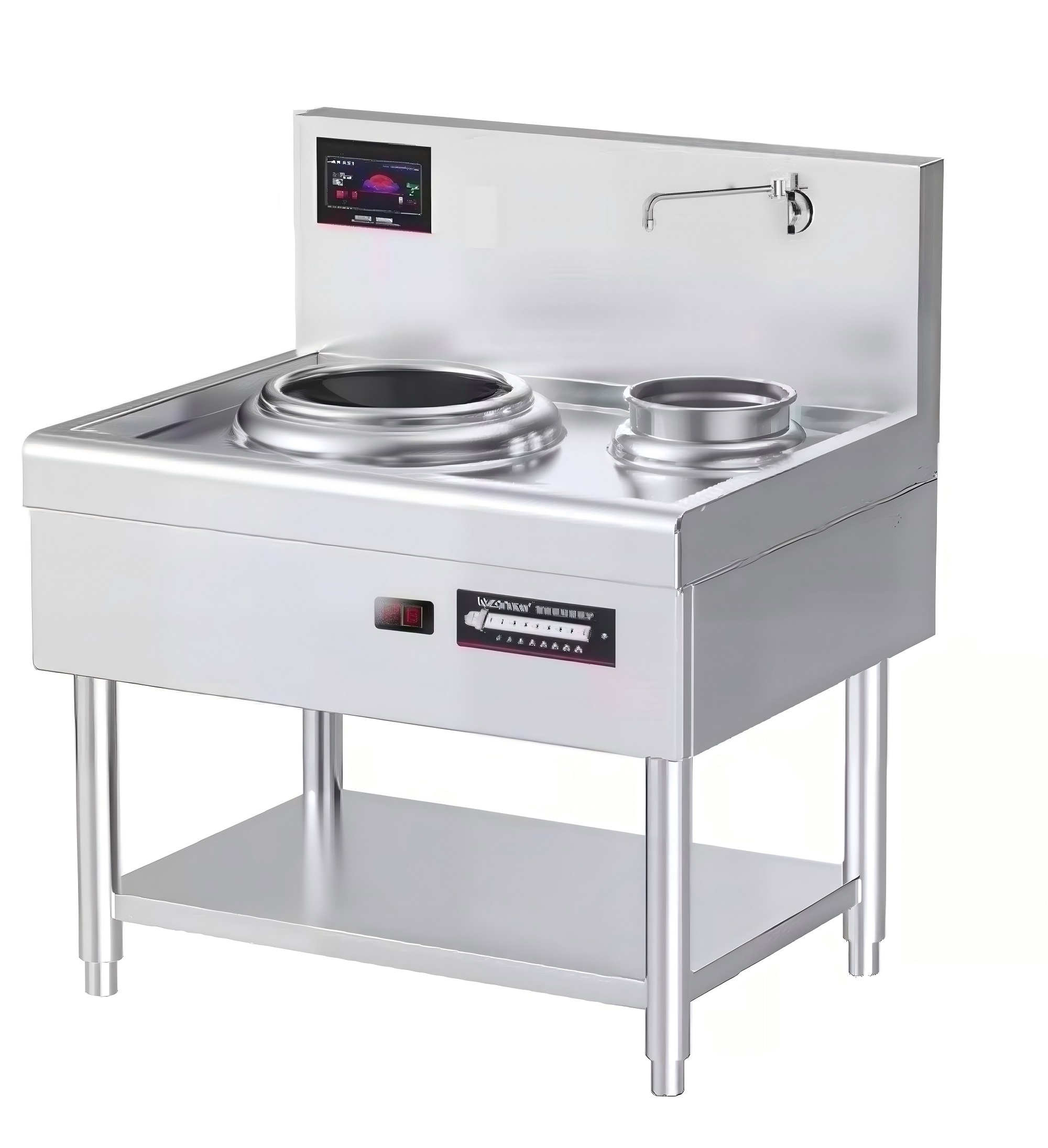Shelf-style single-burner induction cooktop