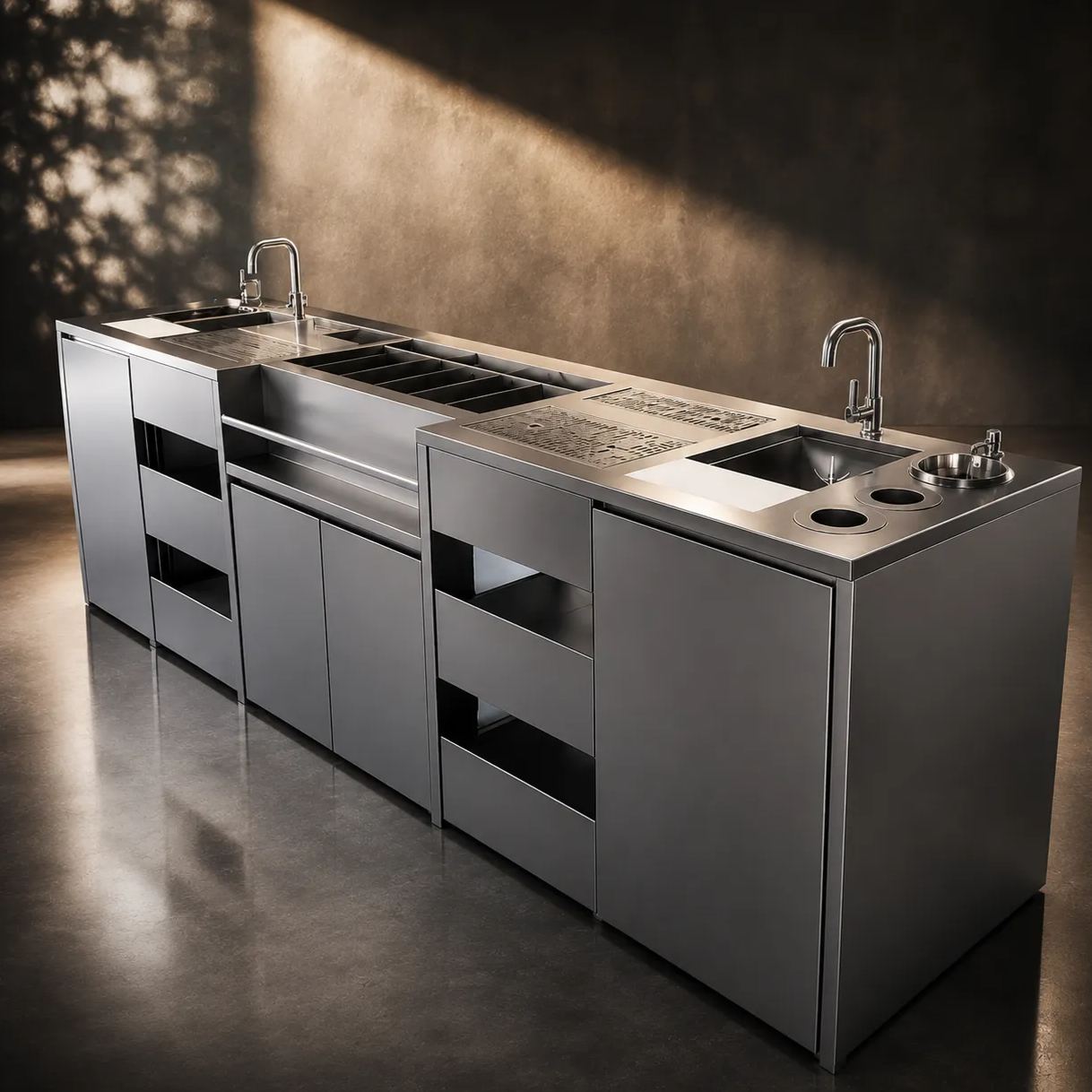 3m 304 stainless steel cocktail bar station 01