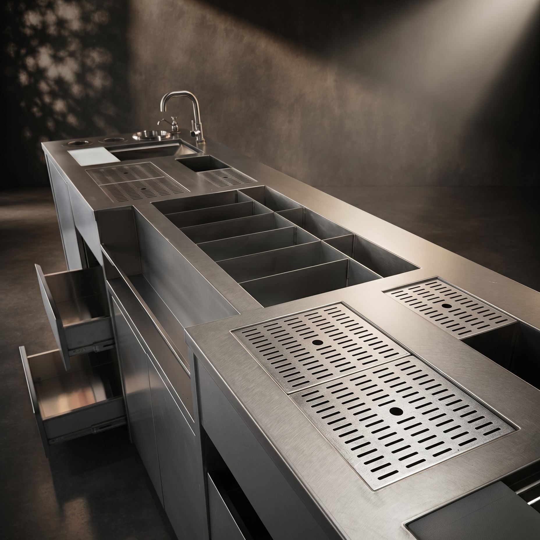 3m 304 stainless steel cocktail bar station 04